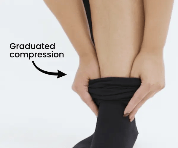 Easy on and off stretch compression socks