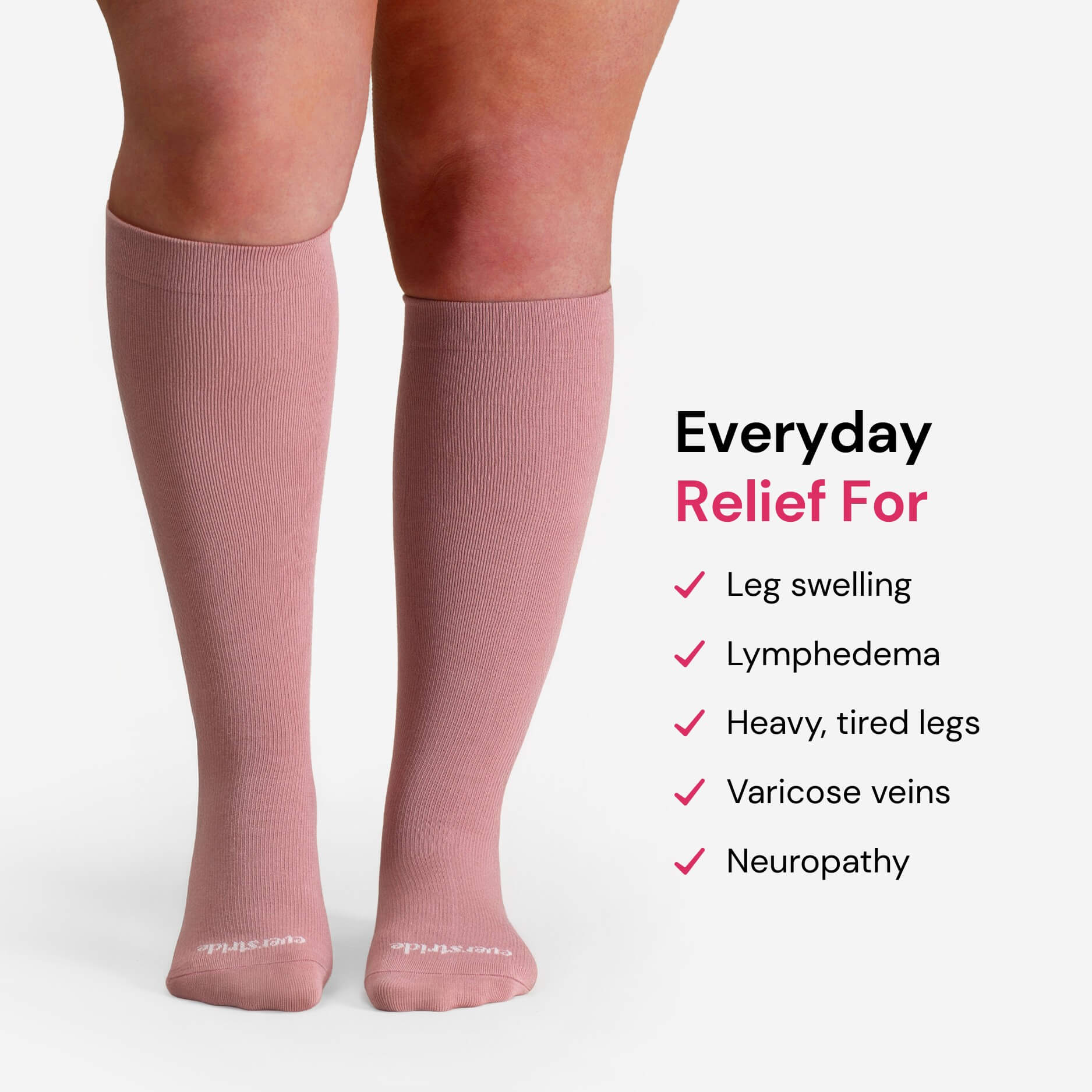 Bamboo Wide Compression Socks (Pastels)